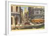 Cable Cars, Powell Street, San Francisco, California-null-Framed Art Print