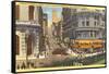 Cable Cars, Powell Street, San Francisco, California-null-Framed Stretched Canvas