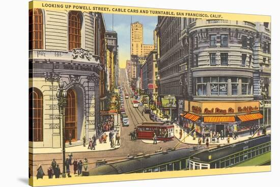 Cable Cars, Powell Street, San Francisco, California-null-Stretched Canvas