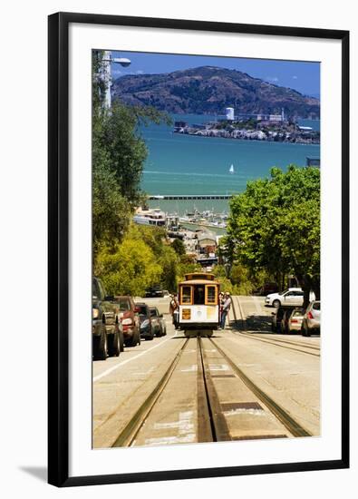 Cable Cars - Streets - Downtown - San Francisco - Californie - United States-Philippe Hugonnard-Framed Photographic Print