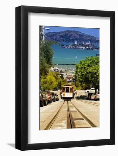 Cable Cars - Streets - Downtown - San Francisco - Californie - United States-Philippe Hugonnard-Framed Photographic Print