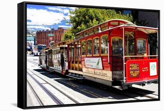 Cable Cars - Streets - Downtown - San Francisco - Californie - United States-Philippe Hugonnard-Framed Stretched Canvas