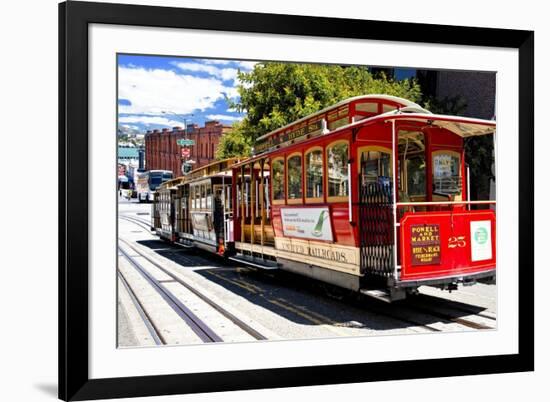 Cable Cars - Streets - Downtown - San Francisco - Californie - United States-Philippe Hugonnard-Framed Art Print