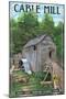 Cable Mill - Great Smoky Mountains National Park, TN-Lantern Press-Mounted Art Print