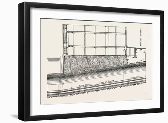 Cable Railway Tunnel under River Near Van Buren Street-null-Framed Giclee Print