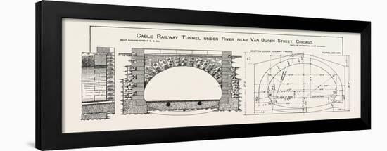 Cable Railway Tunnel under River Near Van Buren Street-null-Framed Giclee Print