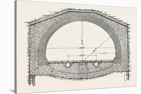 Cable Railway Tunnel under River Near Van Buren Street-null-Stretched Canvas