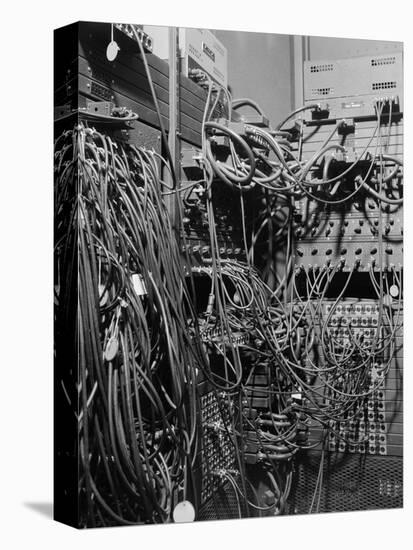 Cables on Early Computer-Jerry Cooke-Stretched Canvas