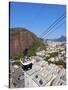 Cableway (cable car) to Sugarloaf Mountain, Urca, Rio de Janeiro, Brazil, South America-Karol Kozlowski-Stretched Canvas