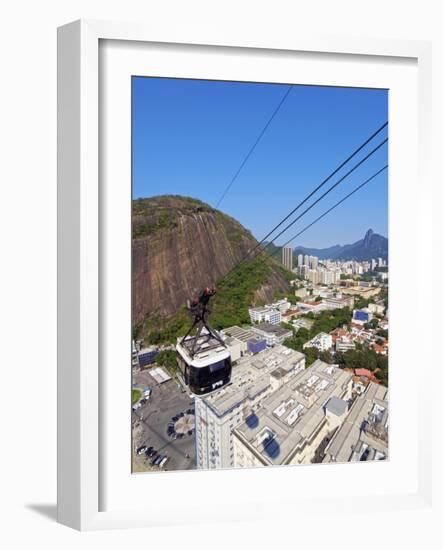 Cableway (cable car) to Sugarloaf Mountain, Urca, Rio de Janeiro, Brazil, South America-Karol Kozlowski-Framed Photographic Print