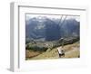 Cableway Wengen-Mannlichen, Lauterbrunnen Valley, Bernese Oberland, Swiss Alps, Switzerland, Europe-Hans Peter Merten-Framed Photographic Print