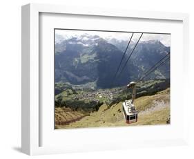 Cableway Wengen-Mannlichen, Lauterbrunnen Valley, Bernese Oberland, Swiss Alps, Switzerland, Europe-Hans Peter Merten-Framed Photographic Print