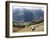 Cableway Wengen-Mannlichen, Lauterbrunnen Valley, Bernese Oberland, Swiss Alps, Switzerland, Europe-Hans Peter Merten-Framed Photographic Print