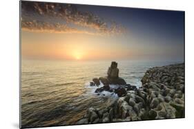 Cabo Carvoeiro and Nau dos Corvos at sunset, in front of the Atlantic Ocean. Peniche, Portugal-Mauricio Abreu-Mounted Photographic Print