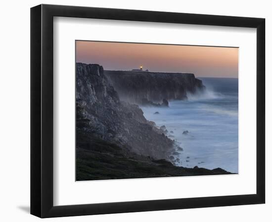 Cabo de Sao Vincente with its lighthouse, Algarve, Portugal.-Martin Zwick-Framed Photographic Print