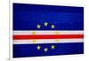 Cabo Verde Flag Design with Wood Patterning - Flags of the World Series-Philippe Hugonnard-Framed Art Print