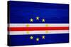 Cabo Verde Flag Design with Wood Patterning - Flags of the World Series-Philippe Hugonnard-Stretched Canvas