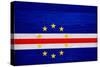 Cabo Verde Flag Design with Wood Patterning - Flags of the World Series-Philippe Hugonnard-Stretched Canvas