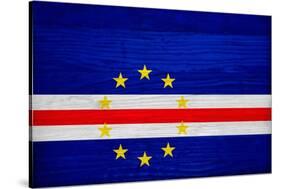 Cabo Verde Flag Design with Wood Patterning - Flags of the World Series-Philippe Hugonnard-Stretched Canvas