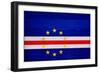 Cabo Verde Flag Design with Wood Patterning - Flags of the World Series-Philippe Hugonnard-Framed Art Print