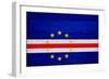 Cabo Verde Flag Design with Wood Patterning - Flags of the World Series-Philippe Hugonnard-Framed Art Print