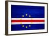 Cabo Verde Flag Design with Wood Patterning - Flags of the World Series-Philippe Hugonnard-Framed Art Print