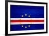 Cabo Verde Flag Design with Wood Patterning - Flags of the World Series-Philippe Hugonnard-Framed Art Print