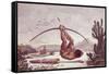 Cabocle a Civilized Indian Shooting a Bow-Jean Baptiste Debret-Framed Stretched Canvas