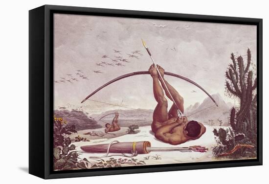 Cabocle a Civilized Indian Shooting a Bow-Jean Baptiste Debret-Framed Stretched Canvas