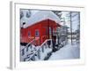 Caboose Lodging at Izaak Walton Lodge, Essex, Montana, USA-Chuck Haney-Framed Photographic Print