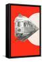 Caboose of Modern Train-null-Framed Stretched Canvas