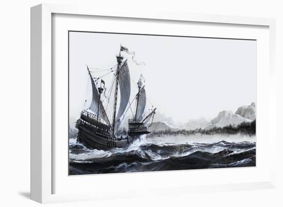 Cabot's Discovery of Newfoundland in 1497-Andrew Howat-Framed Giclee Print