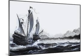 Cabot's Discovery of Newfoundland in 1497-Andrew Howat-Mounted Giclee Print