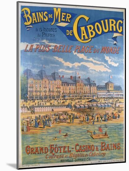 Cabourg Poster-Emile Levy-Mounted Giclee Print
