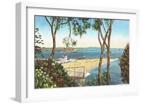 Cabrillo Beach, San Pedro, California-null-Framed Art Print