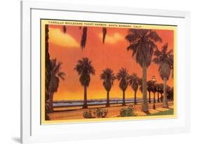 Cabrillo Boulevard, Santa Barbara, California-null-Framed Art Print