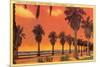 Cabrillo Boulevard, Santa Barbara, California-null-Mounted Art Print