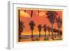 Cabrillo Boulevard, Santa Barbara, California-null-Framed Art Print