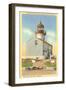 Cabrillo Lighthouse, Point Loma, San Diego, California-null-Framed Art Print
