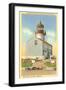 Cabrillo Lighthouse, Point Loma, San Diego, California-null-Framed Art Print