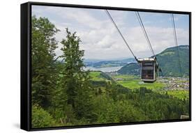 Cabrio Cable Car to Stanserhorn-Christian Kober-Framed Stretched Canvas