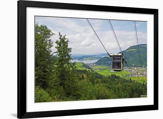 Cabrio Cable Car to Stanserhorn-Christian Kober-Framed Photographic Print