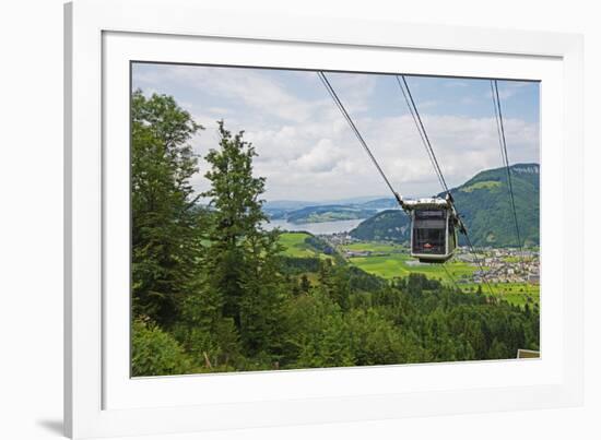 Cabrio Cable Car to Stanserhorn-Christian Kober-Framed Photographic Print