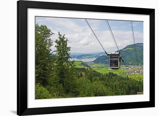 Cabrio Cable Car to Stanserhorn-Christian Kober-Framed Photographic Print