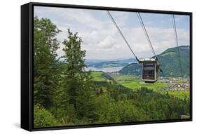 Cabrio Cable Car to Stanserhorn-Christian Kober-Framed Stretched Canvas
