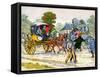 Cabriolet and 'coucou' carriage in 1885-Eugene Courboin-Framed Stretched Canvas