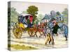 Cabriolet and 'coucou' carriage in 1885-Eugene Courboin-Stretched Canvas