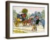 Cabriolet and 'coucou' carriage in 1885-Eugene Courboin-Framed Giclee Print