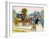 Cabriolet and 'coucou' carriage in 1885-Eugene Courboin-Framed Giclee Print