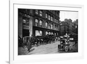 Cabs Outside of Tiffany and Co., New York City-null-Framed Art Print